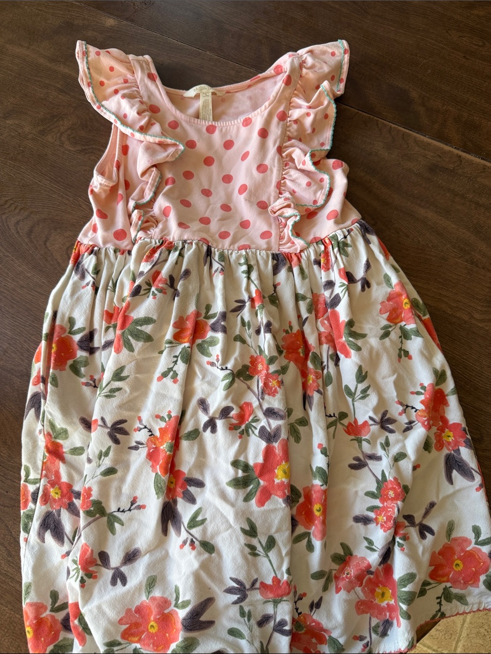 Matilda Jane Pink Polka & Coral Floral Dress